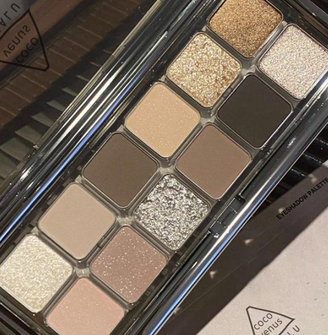 12 Color Matte Eye Shadow Cement Tray