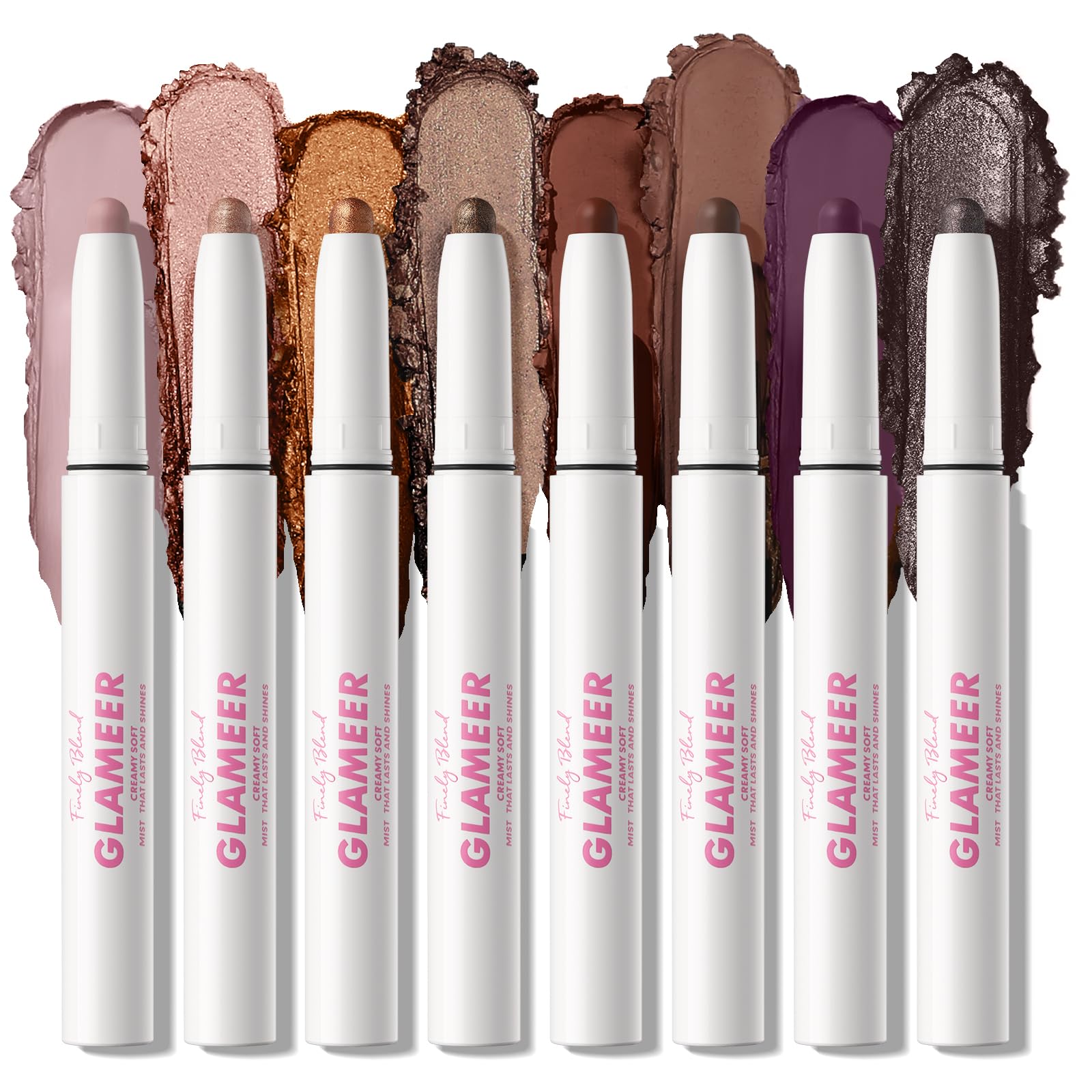Eyeshadow 8 Colors Eyeshadow Stick Set Colorful Glitter Eyeshadow Stick Set Waterproof Long Lasting High Pigmented Eye ShadowMatte Professional Bright-colored Eye Shadow(Eye shadow-B)