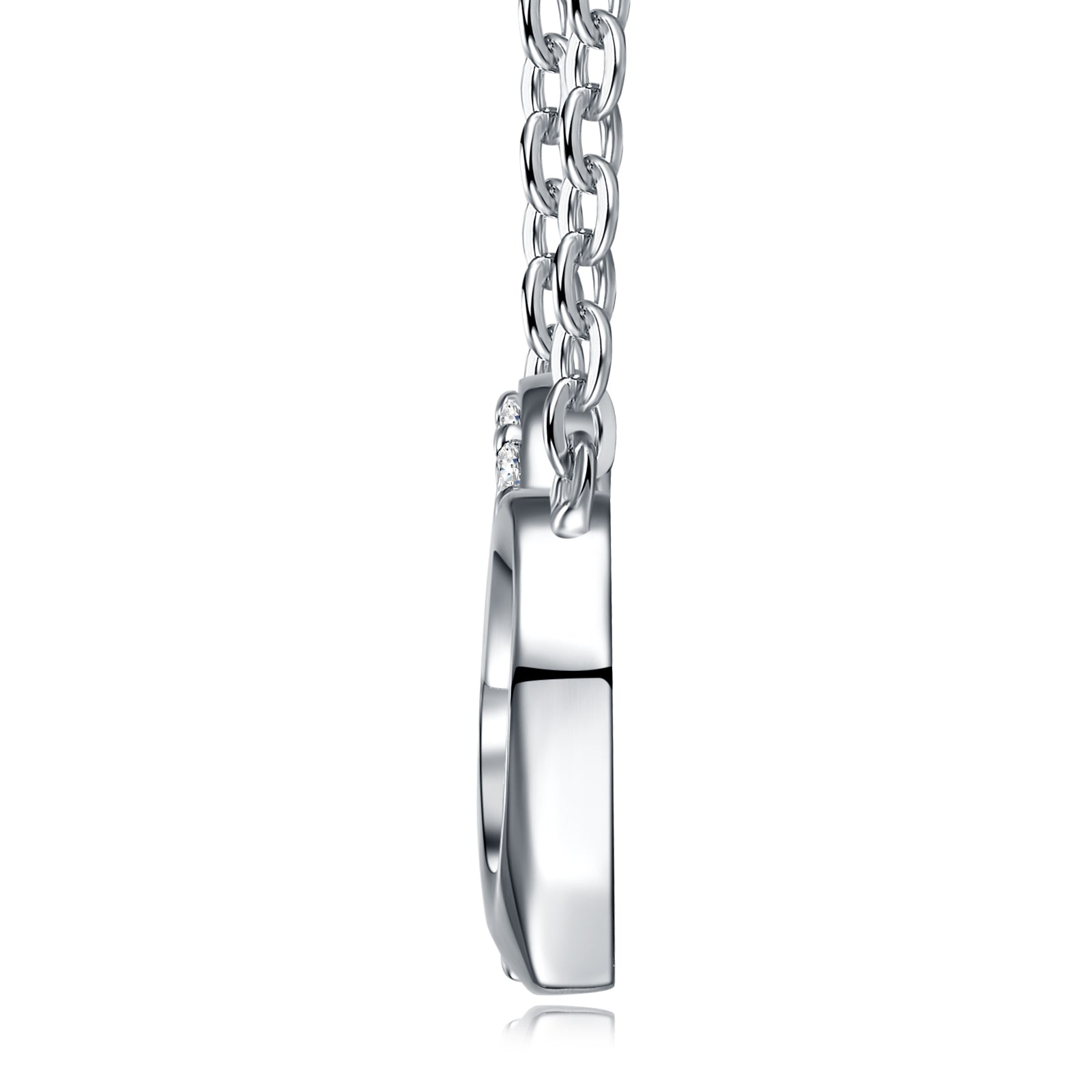 A Luxurious and Fashionable Minimalist Jewelry Pendant Necklace Featuring Top-quality Moissanite, Made Of S925 Silver Electroplated With Platinum.