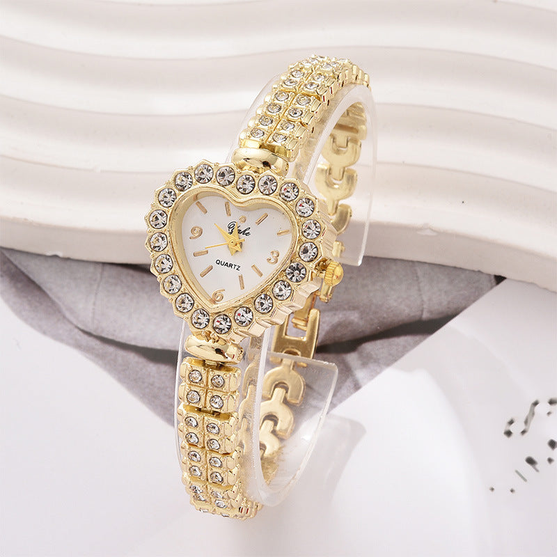Heart-Shaped Watch Set in a Heart-Shaped Gift Box