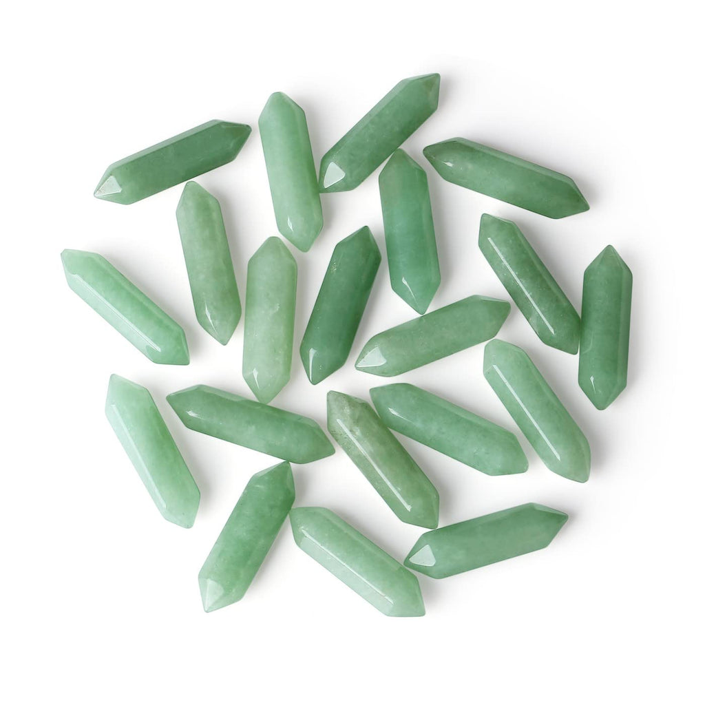 Green Aventurine Crystal Healing Crystals Aventurine Crystals Green Crystal Stones and Crystals Gemstone Polished Energy Reiki Healing Stone Crystal Wand Decor Gifts 10 Pcs