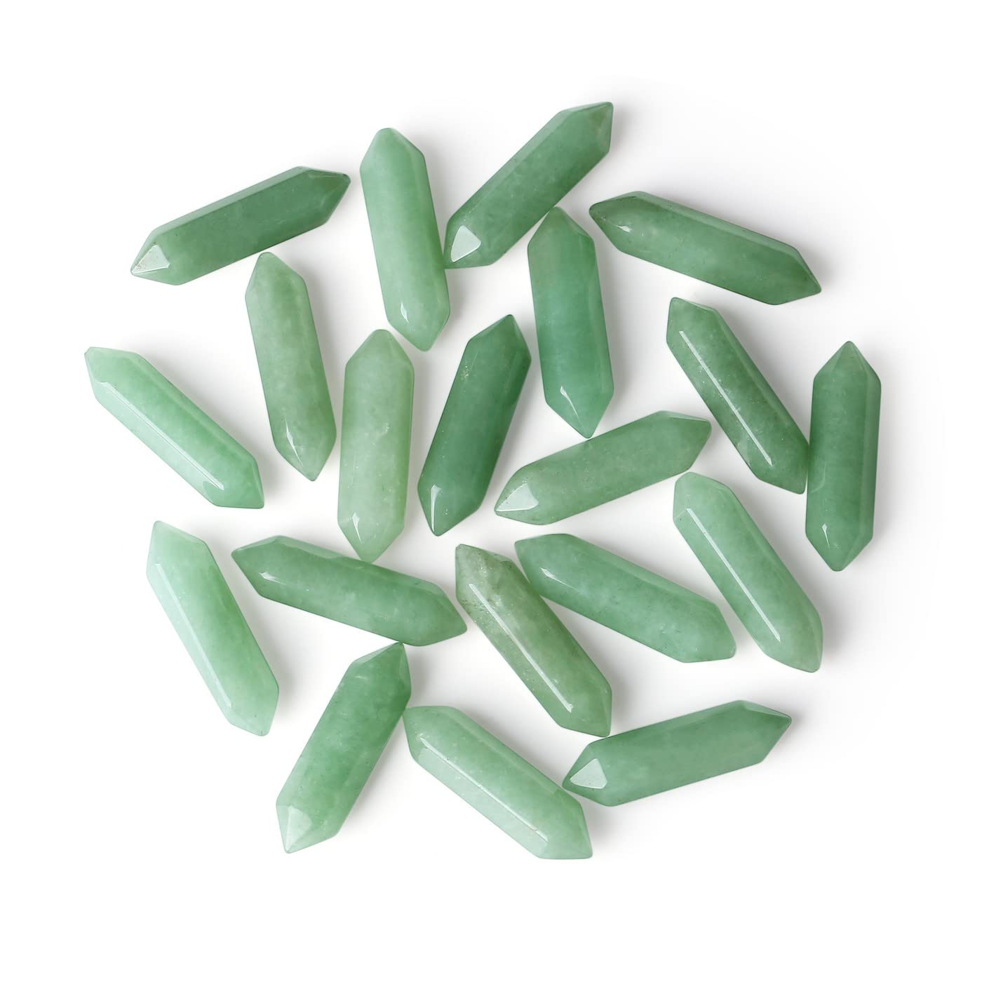 Green Aventurine Crystal Healing Crystals Aventurine Crystals Green Crystal Stones and Crystals Gemstone Polished Energy Reiki Healing Stone Crystal Wand Decor Gifts 10 Pcs