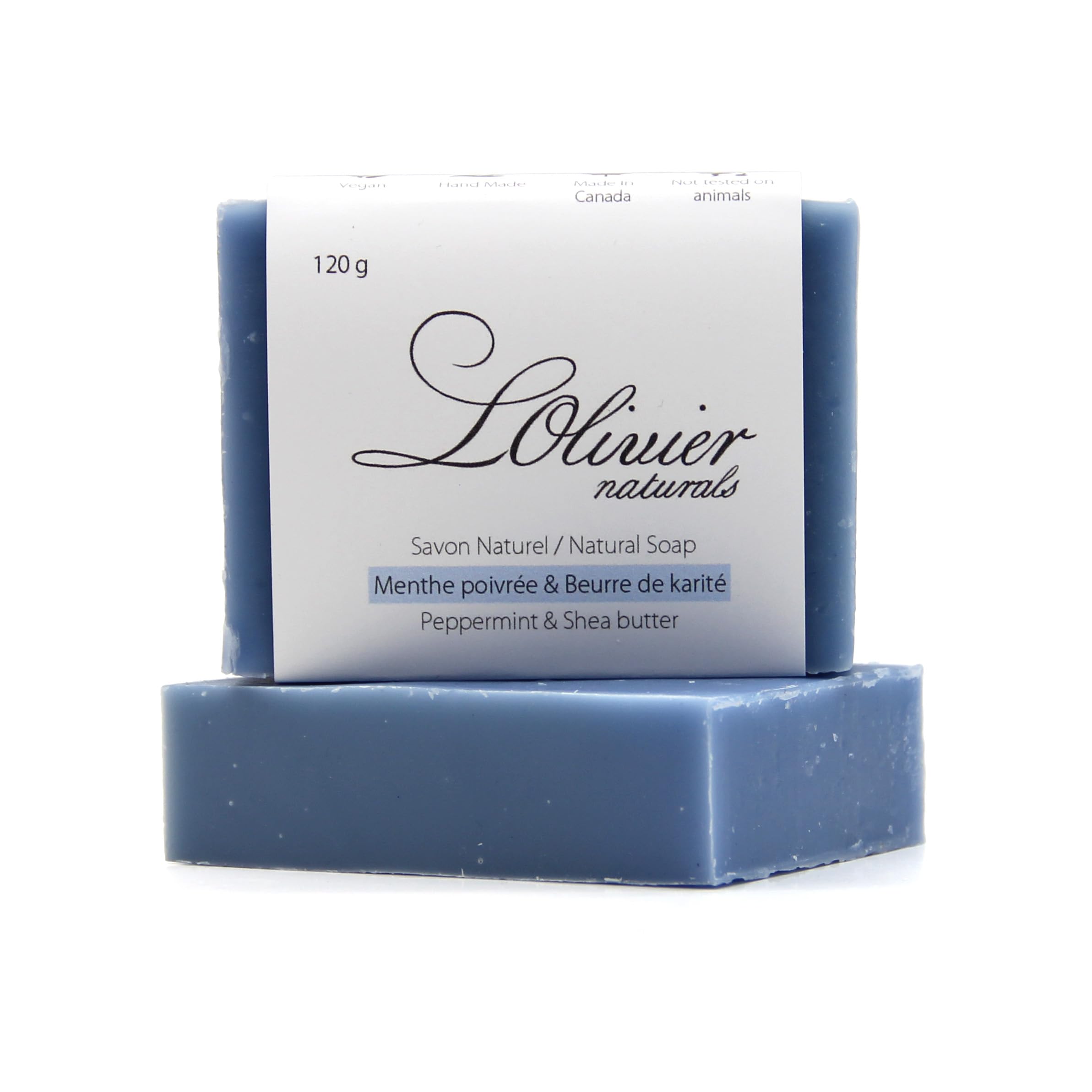 LOLIVIER NATURALS Bar Soap 2 Pack (Peppermint & Shea Butter)
