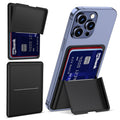 Magnetic Wallet Compatible with MagSafe Wallet Adjustable Wallet Stand for Apple Wallet Mag Safe Magnetic Card Holder Wallet for iPhone 15/14/13/12 Series Twill PU Leather 3 CardsBlack