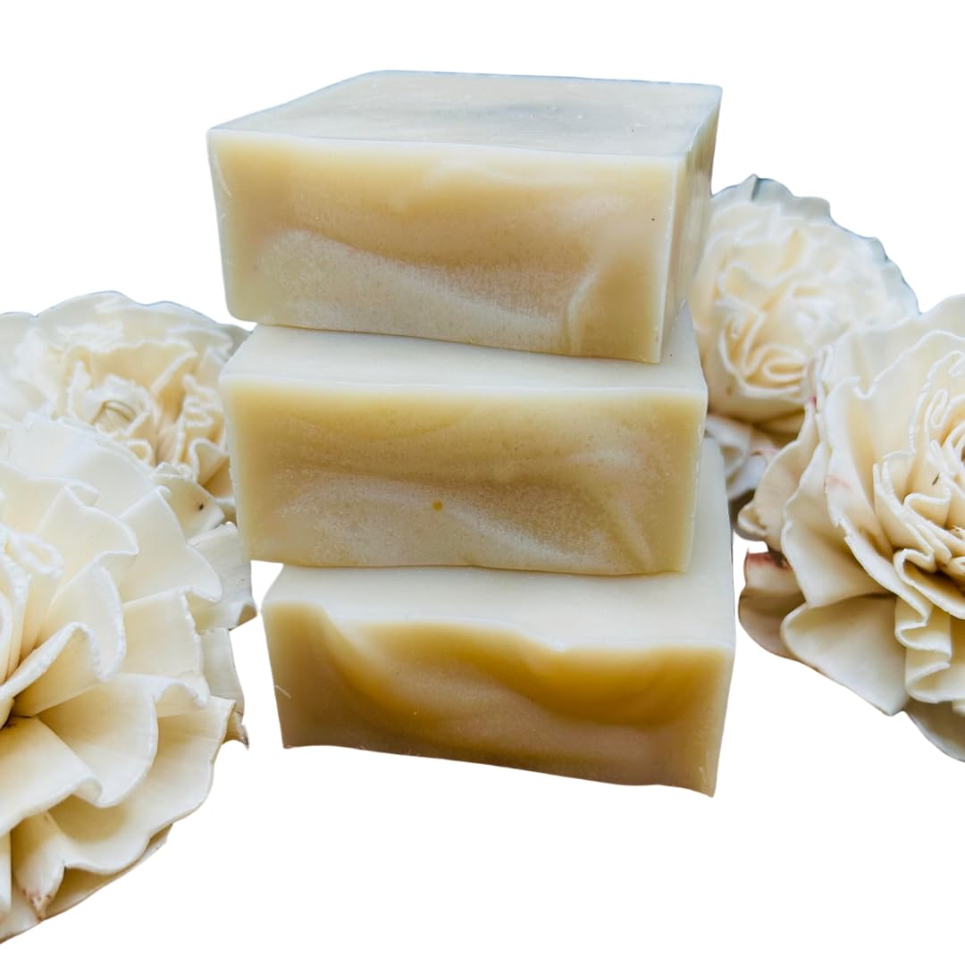 Lavender All-Natural Organic Handmade Soap Soap Combo (1 Bar Soap- 4.7 oz + 1 Sisal Exfoliating Bag)